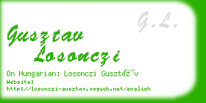 gusztav losonczi business card